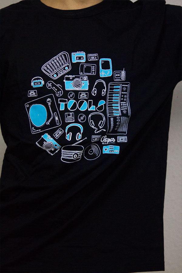 Tee-shirt Radio Clapas noir